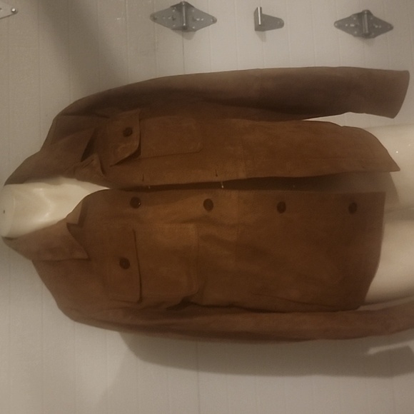 MICHAEL KORS MENS SUEDE SPRING 23 CARAMEL 100% LAMB LEATHER SIZE S - Picture 1 of 6